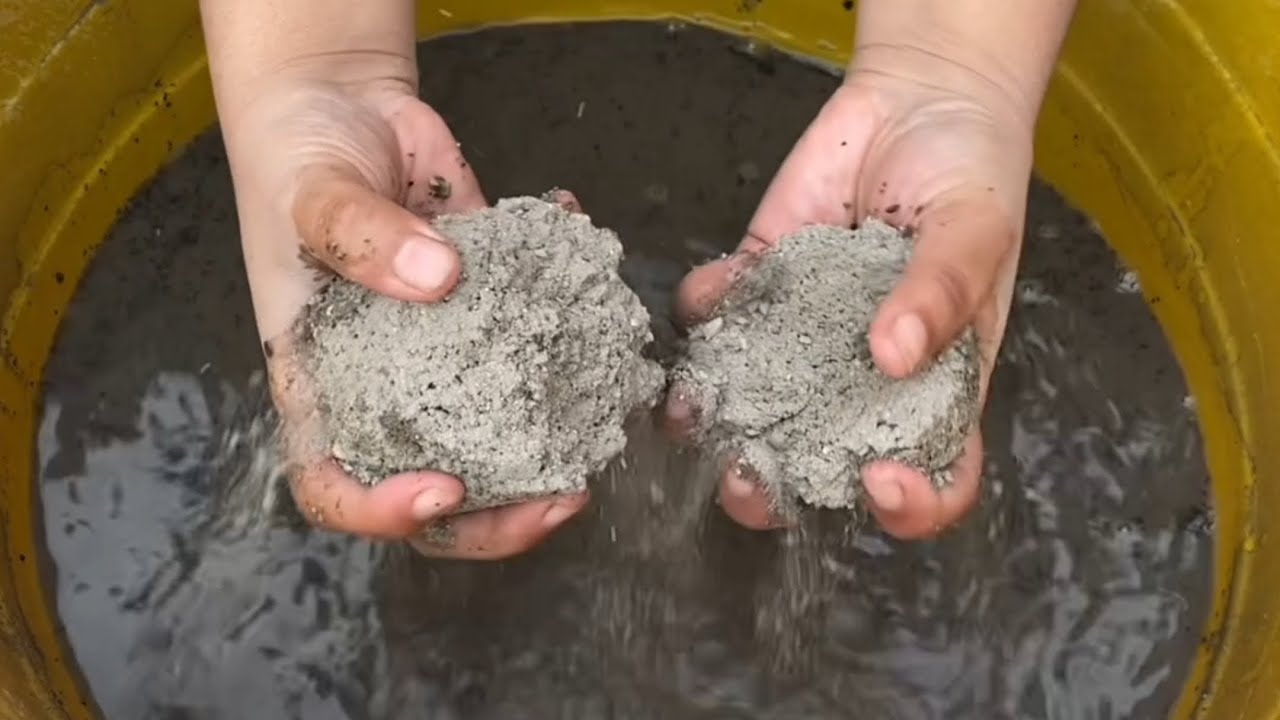 2 textures crumbling in one frame💦💦Stoney cement sand & mud sand water crumbling💦Must watch💕