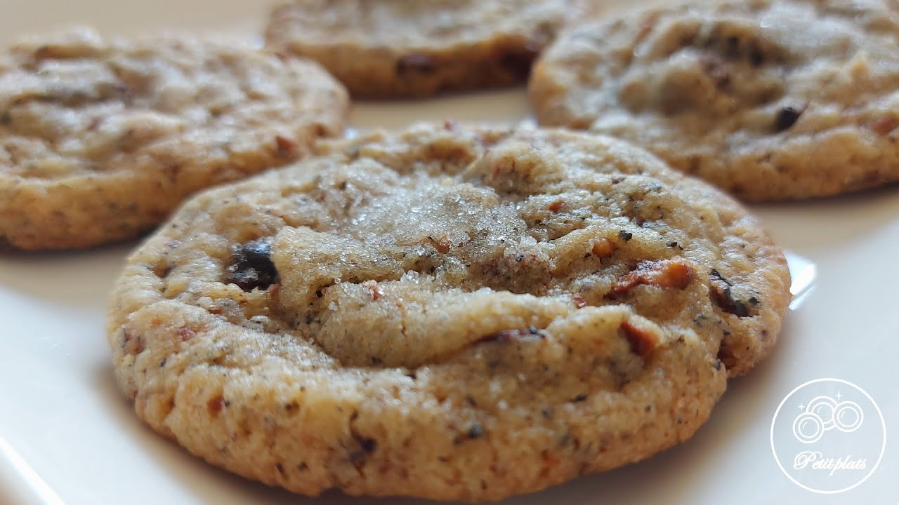 Earl grey Cookies with Walnut Recipe | Crispy on the outside and Chewy on the inside || Petit plats