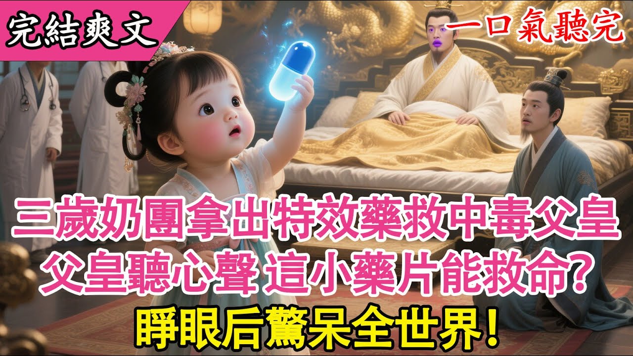 【完結小說】父皇中毒垂危，三歲奶團拿出特效藥，父皇聽心聲：【這小藥片能救命？】睜眼驚呆全世界！#神醫奶團#心聲#解毒#特效藥#全家團寵#讀心術