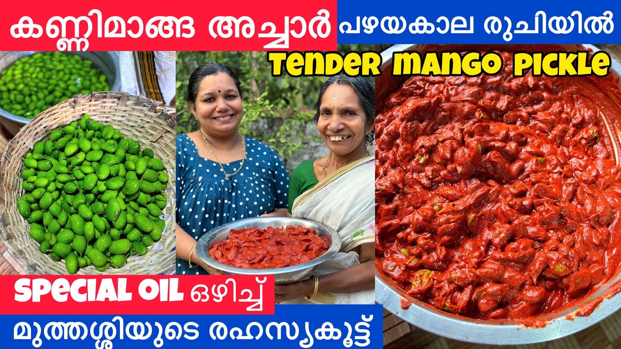 മുത്തശ്ശിടെ ഇല്ലത്തെ കണ്ണിമാങ്ങ അച്ചാറിന്റെ രഹസ്യകൂട്ട് അച്ഛൻ പറഞ്ഞുതന്ന സ്പെഷ്യൽ എണ്ണ ഒഴിച്ച്