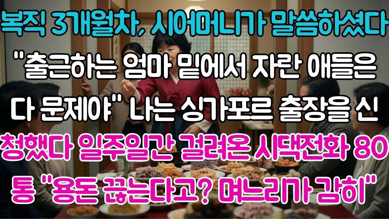 복직 3개월차 시어머니께서 말씀하셨다.
