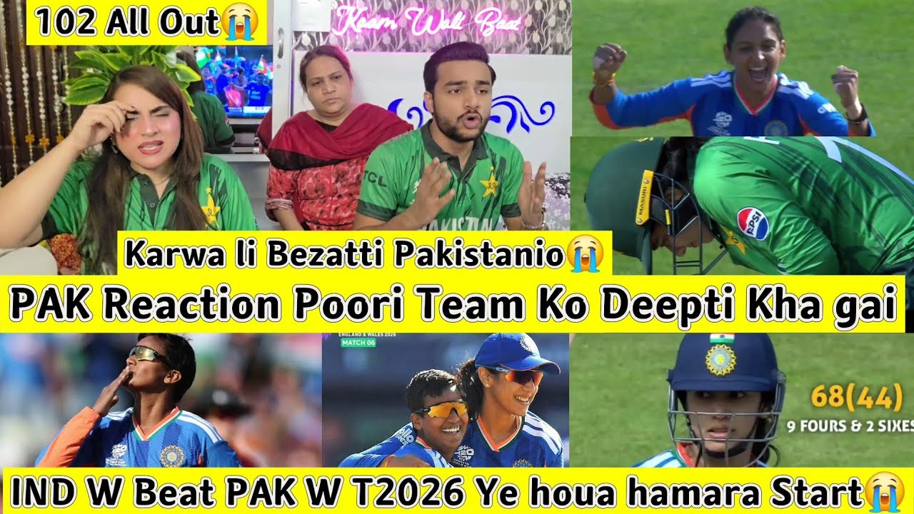 INDIA W Beat PAK W Poori Pak Team ko Akeli Deepti kha gai Karwa li Pakistanio Beizzat PAK Reaction😭