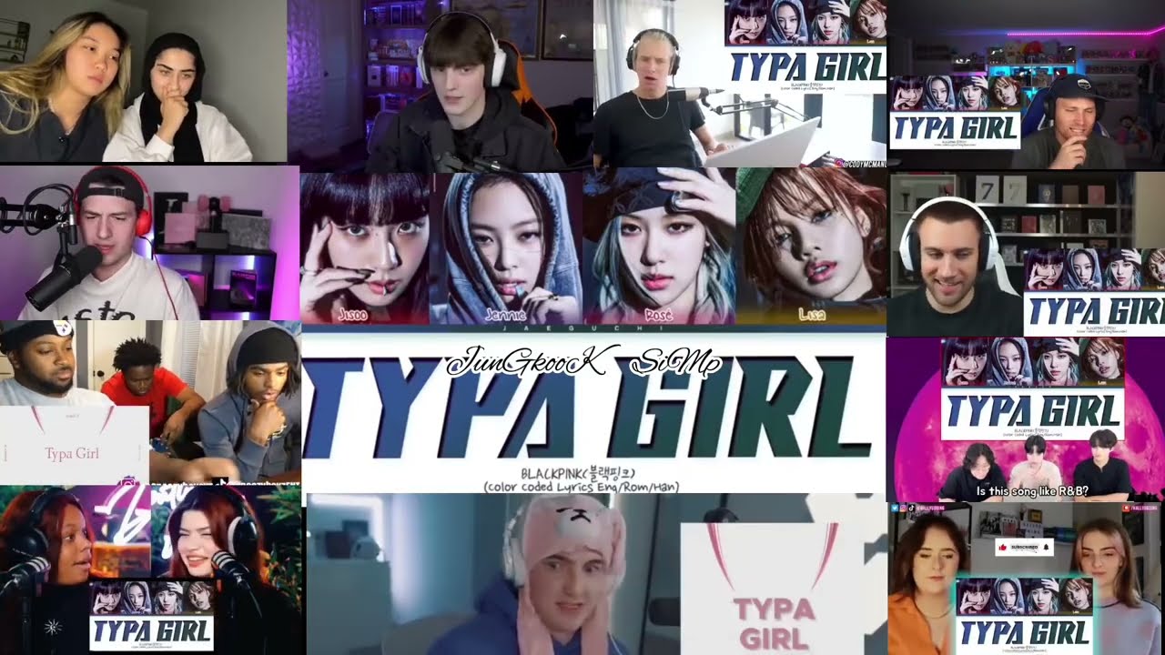 BLACKPINK Typa Girl Lyrics Reaction Mashup #blackpink #lisa #rosé #jisoo #jennie #typagirl