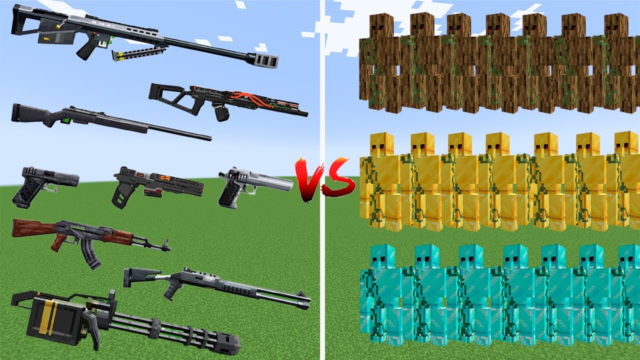 What Minecraft TaCZ Gun is the Fastest Against Golems?