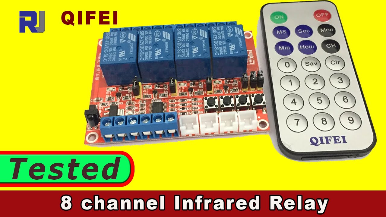 4 channel Relay with Infrared remote and external signal control - Review of  QIFEI RJT201