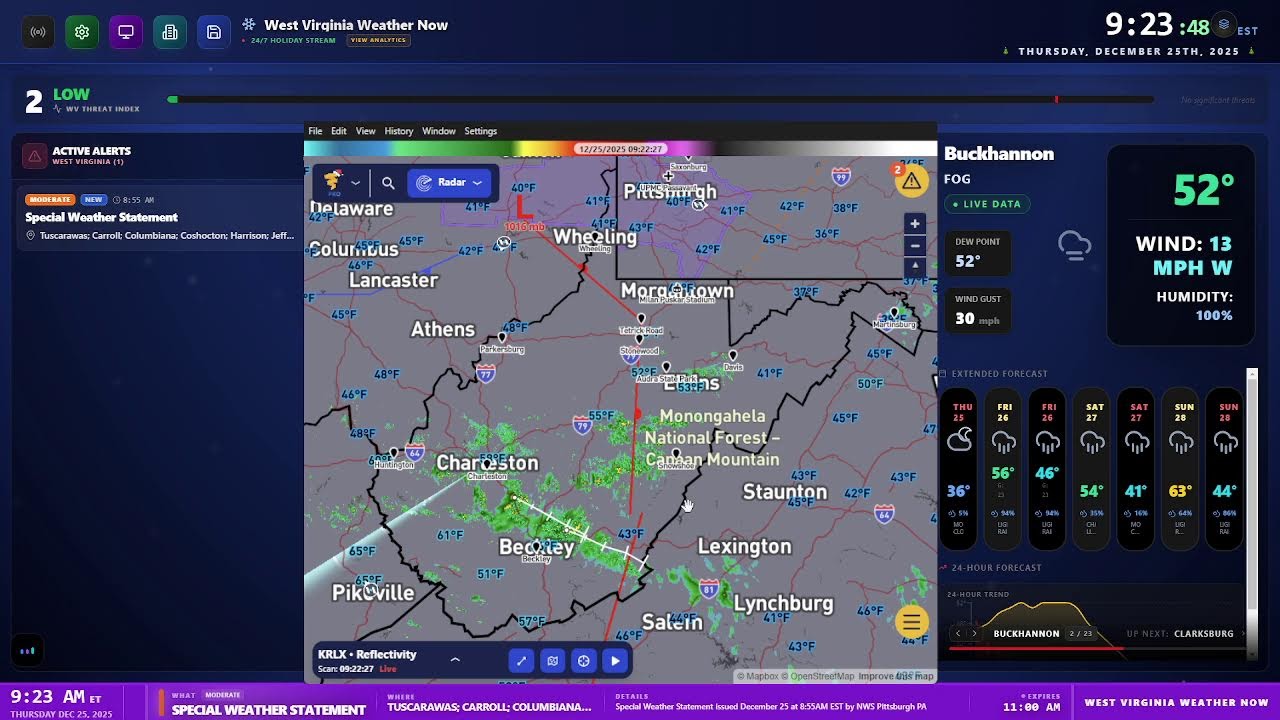 Live 24/7 West Virginia Weather!