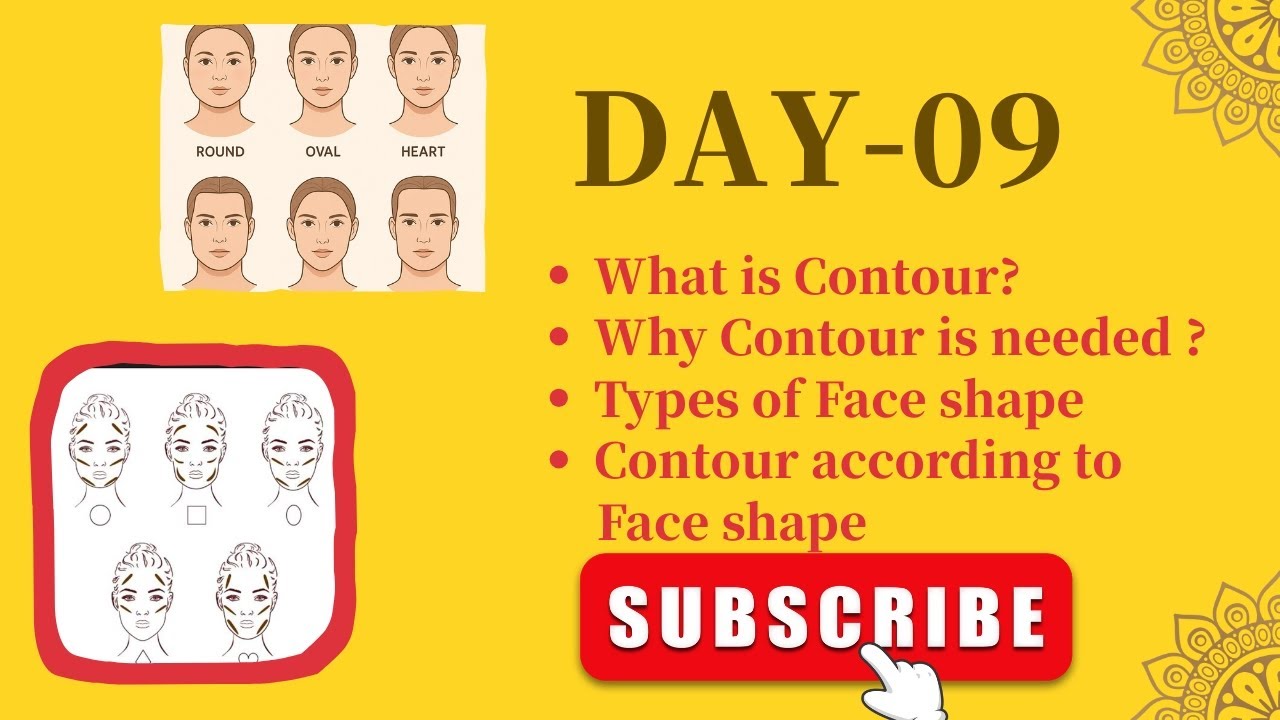 Day-09| What is Contour?| Types of Face shapes| How to Contour?|Online makeup class in Kannada 