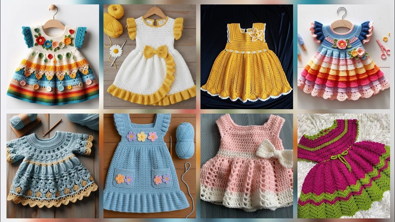 Most beautiful and unique crochet kids dressed design ideas