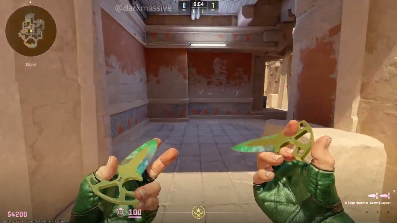 Shadow Daggers Gamma Doppler (FN Phase 2) & Broken Fang Gloves Jade (FT) Knife Gloves Combo Style