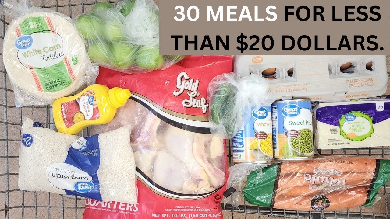 30 MEALS FOR LESS THAN 20 DOLLARS.