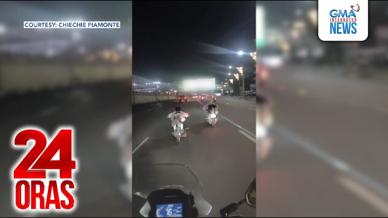 2 rider na walang helmet, nag-ala-Superman habang naka-motorsiklo, tinutunton ng LTO | 24 Oras