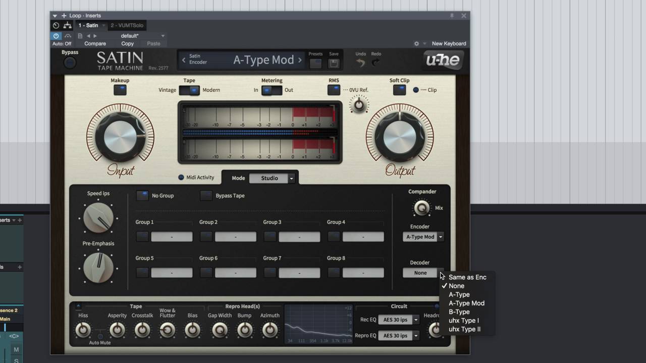 u he Satin - Experimenting with tape effects