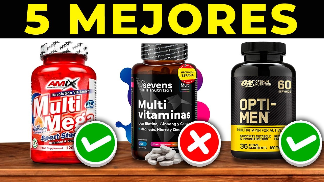 ✅ Los 5 MEJORES MULTIVITAM&Iacute;NICOS para HOMBRES 2025 | Vitaminas de CALIDAD/PRECIO en AMAZON