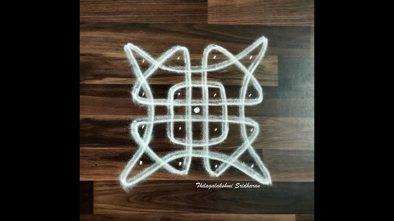 SMALL SIKKU KOLAMS WITH 4X4 DOTS - PART 2