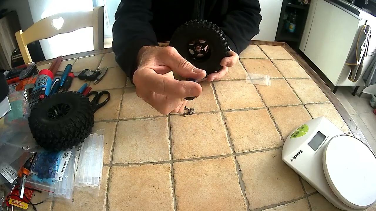 MJX H8H UPGRADE montage jante lestée avec insert silicone et pneus