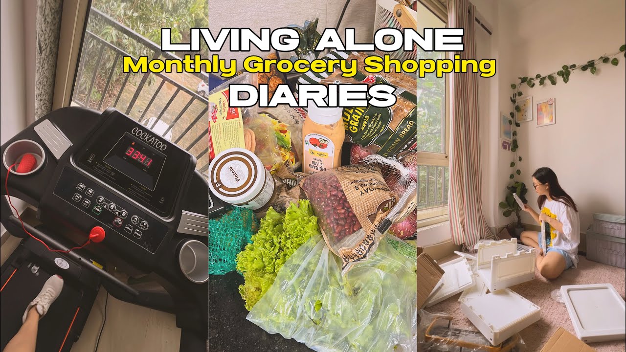 Living Alone Diaries🛋️ | Monthly Grocery Shopping 🛒🥒🍋| Unboxing crockeries 🥣| Cleaning & setting up🧺