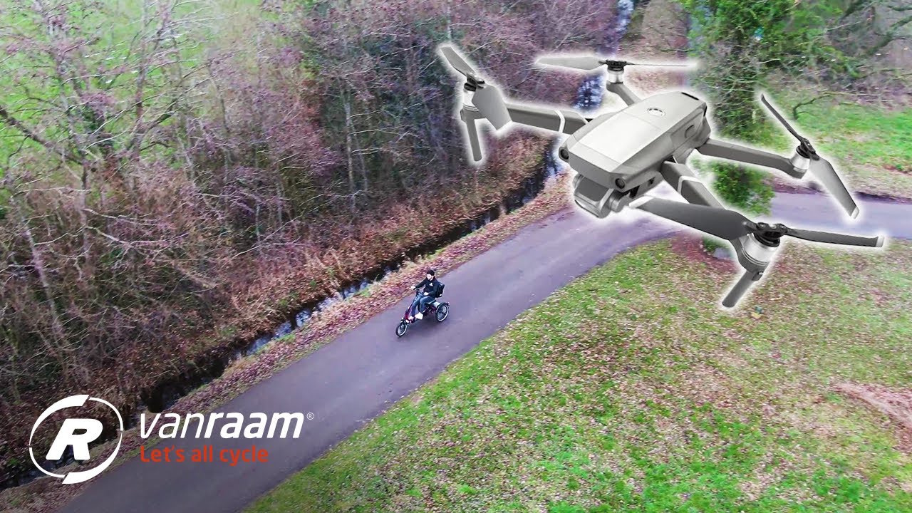 Drone rondrit op de Easy Rider Compact zitdriewielfiets