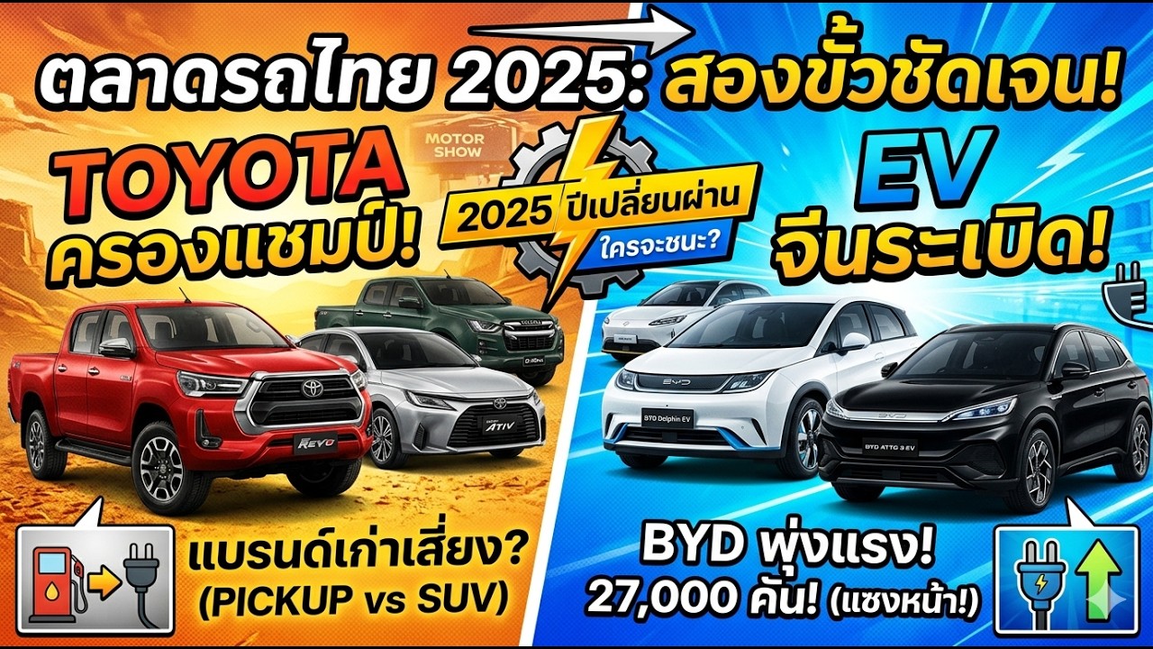 Thailand Car Sales 2025: Japanese Giants vs Chinese EV , ตลาดรถไทย 2025