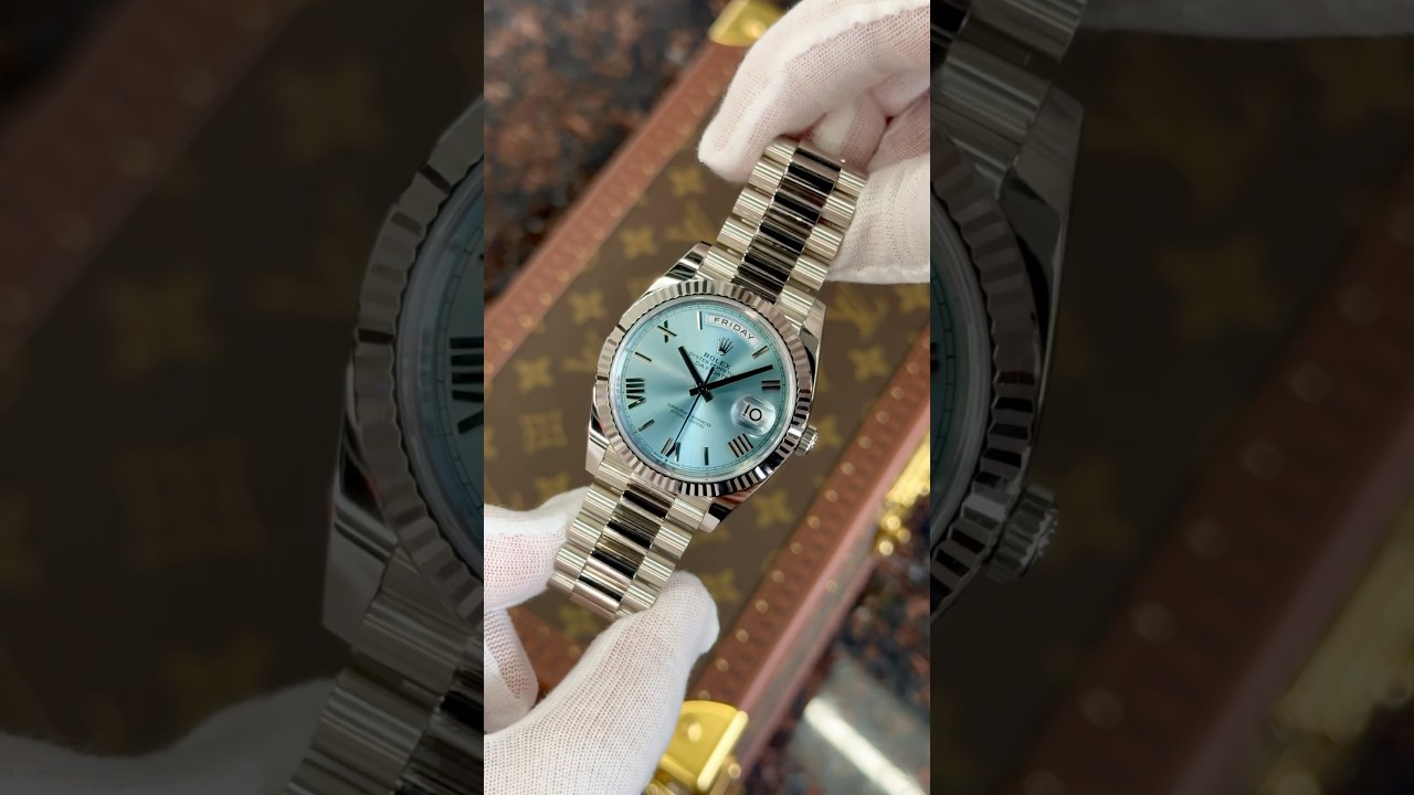Rolex Day-Date Platinum 40mm 228236 Ice-Blue Roman Dial