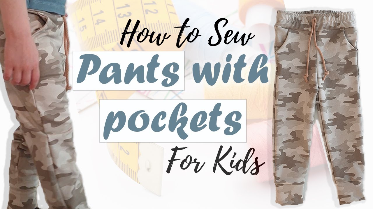 How to Sew Pants for kids | With pockets | Sewing Tutorial |