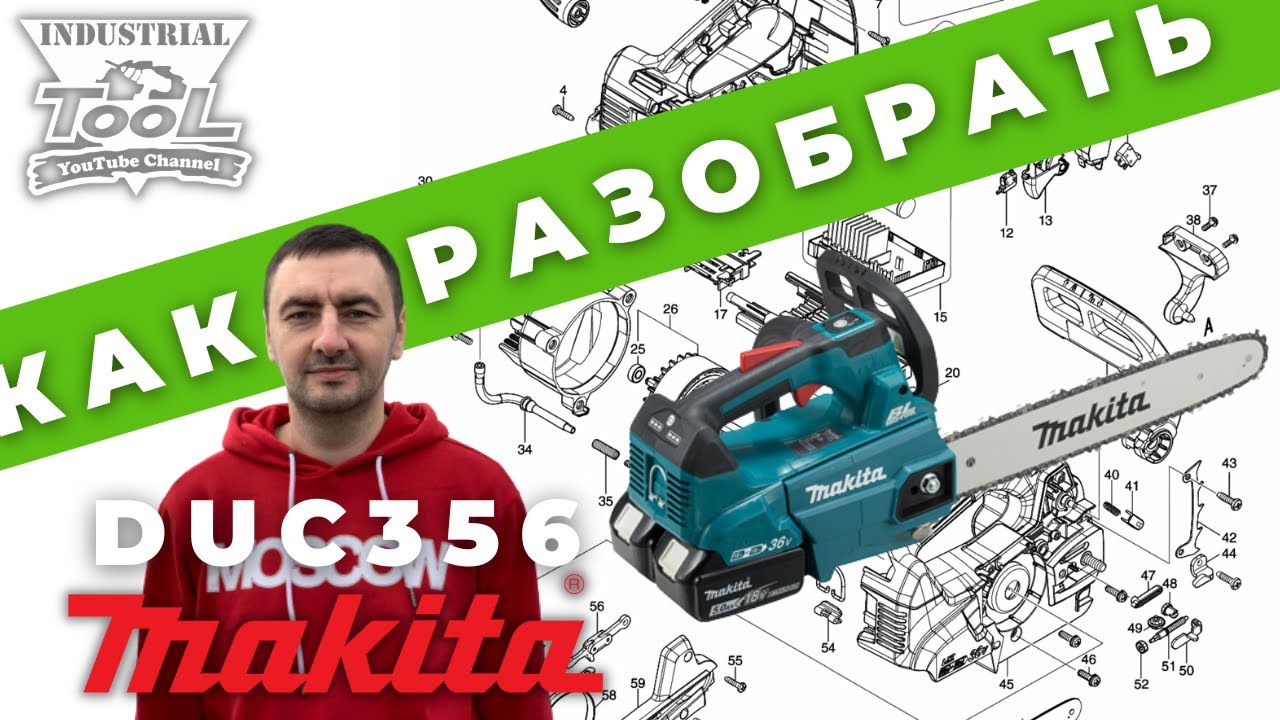 Makita DUC356 disassembly / разборка (Repair Manual)