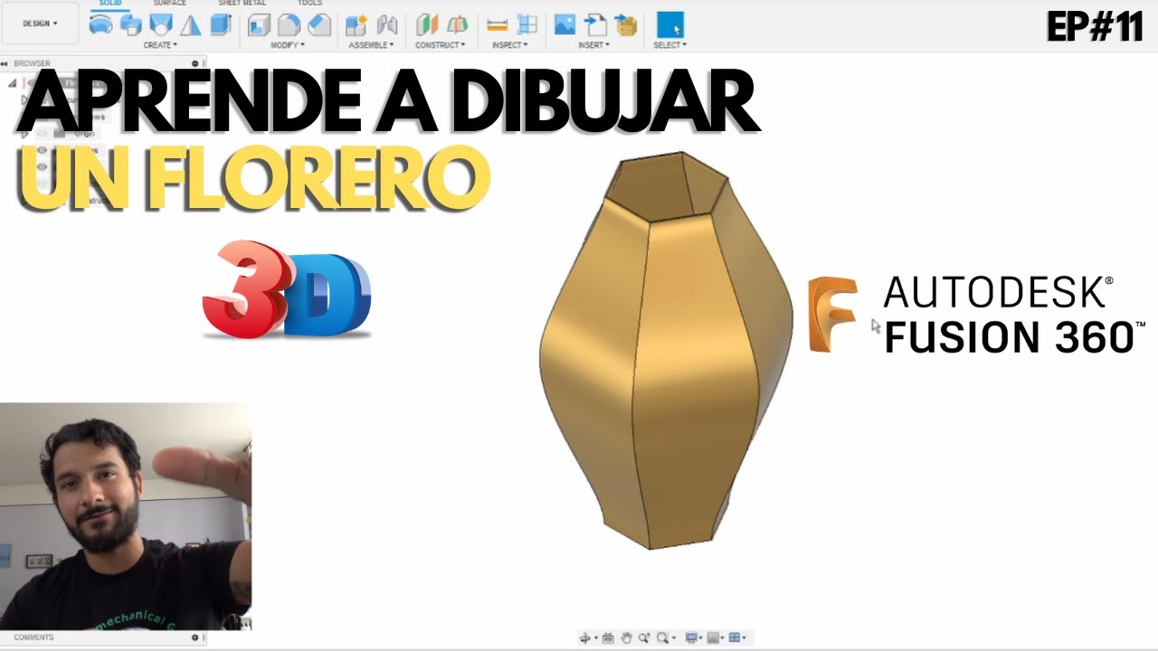Florero 3D utilizando Loft y Shell 🏺 | Tutorial Fusion 360 Ep#11