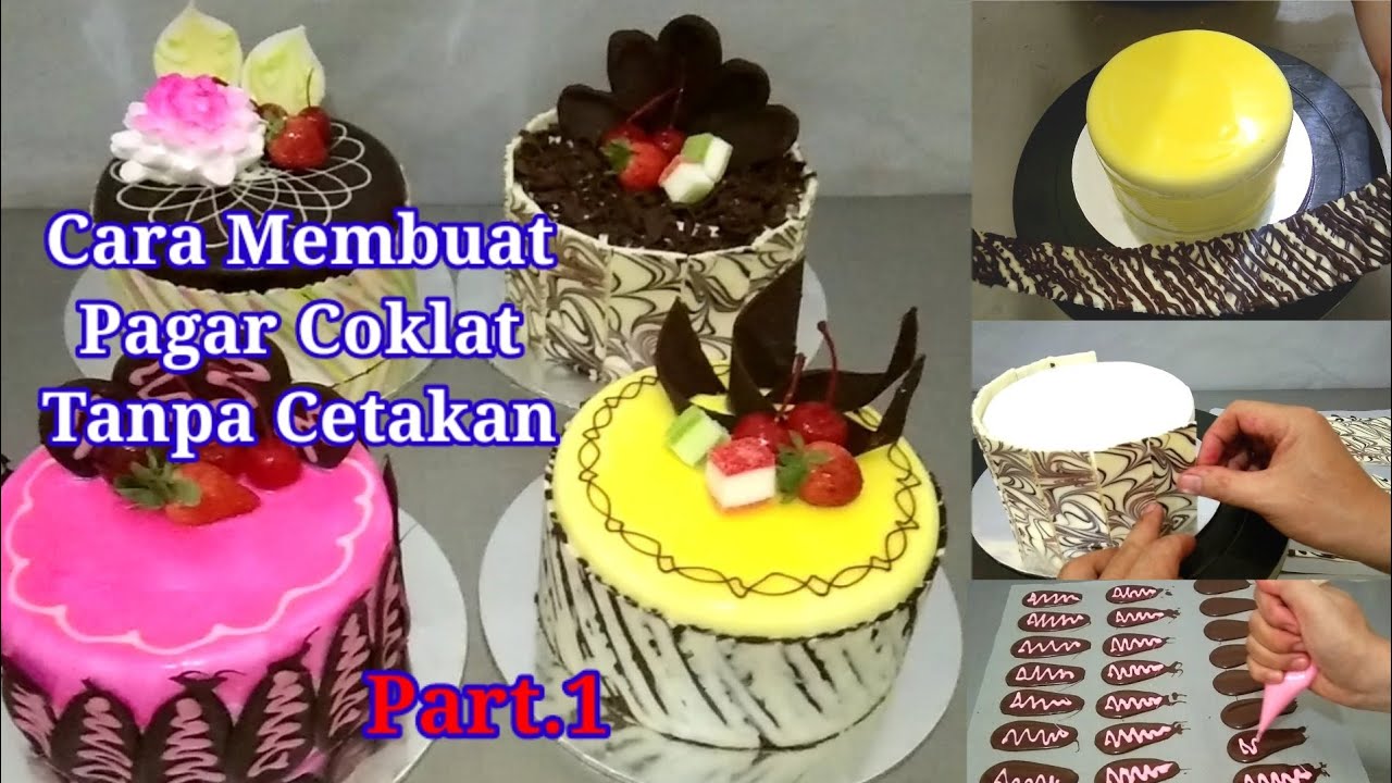 Amazing Cake Decorating Cara Membuat Kue Ultah Pagar Cokelat Tanpa Cetakan Part.1 | Dekorasi Cake