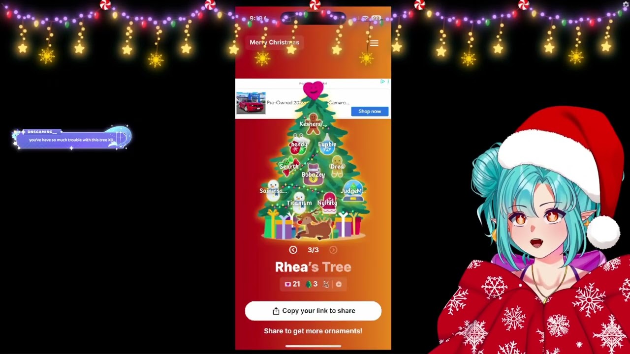 Reading messages from the Christmas tree! - Just Chatting