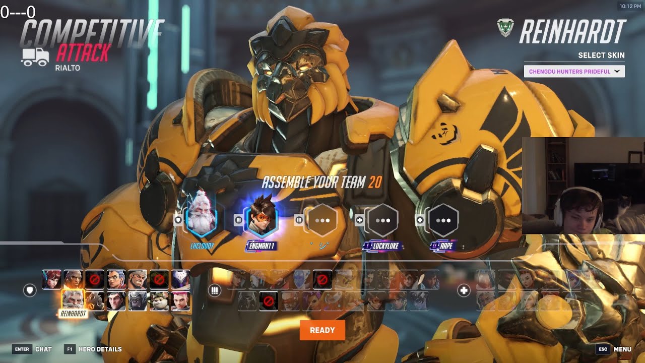 IS 200 IQ REIN?! LHCLOUDY REINHARDT GAMEPLAY OVERWATCH 2 SEASON 16 TOP 500