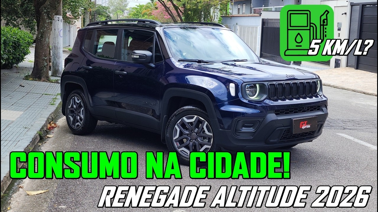 Jeep Renegade Altitude 2026 realmente é beberrão como dizem? Teste de consumo!