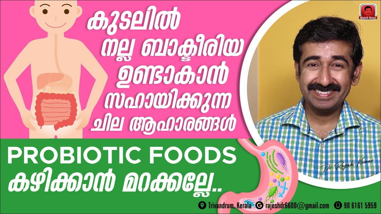കുടലിൽ നല്ല ബാക്ടീരിയകൾ ഉണ്ടാകാൻ സഹായിക്കുന്ന ചില ആഹാരങ്ങൾ (probiotic foods) കഴിക്കാൻ മറക്കല്ലേ