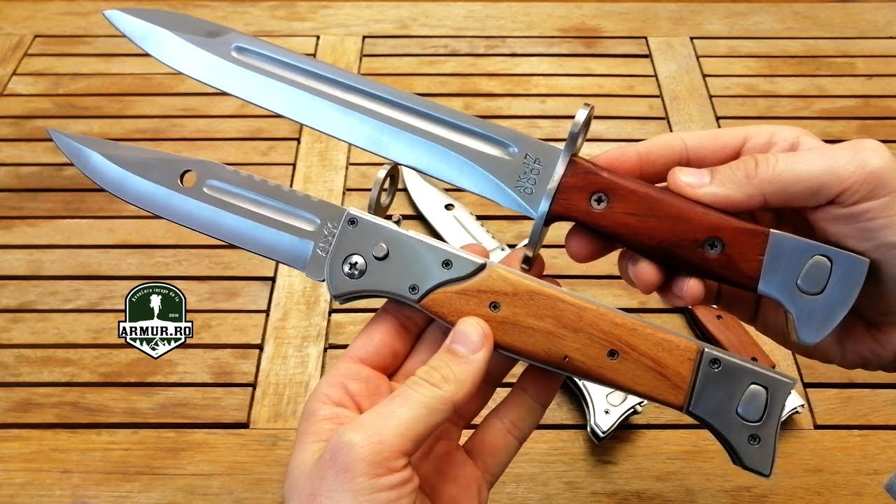 Briceag tip Baioneta AK 47 CCCP Knife Bayonet Folding Knife Ak 47 Big Pocket Knife Baionet 2021