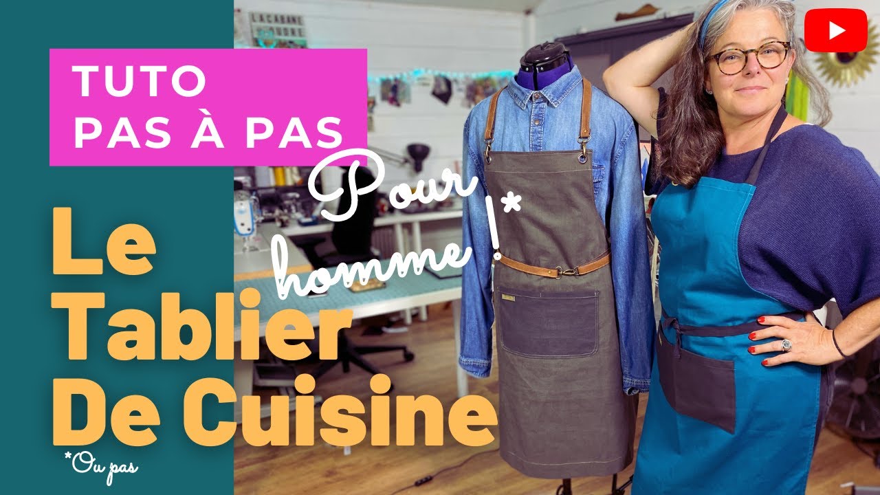 Coudre un tablier de cuisine pour homme (mais pas que !)