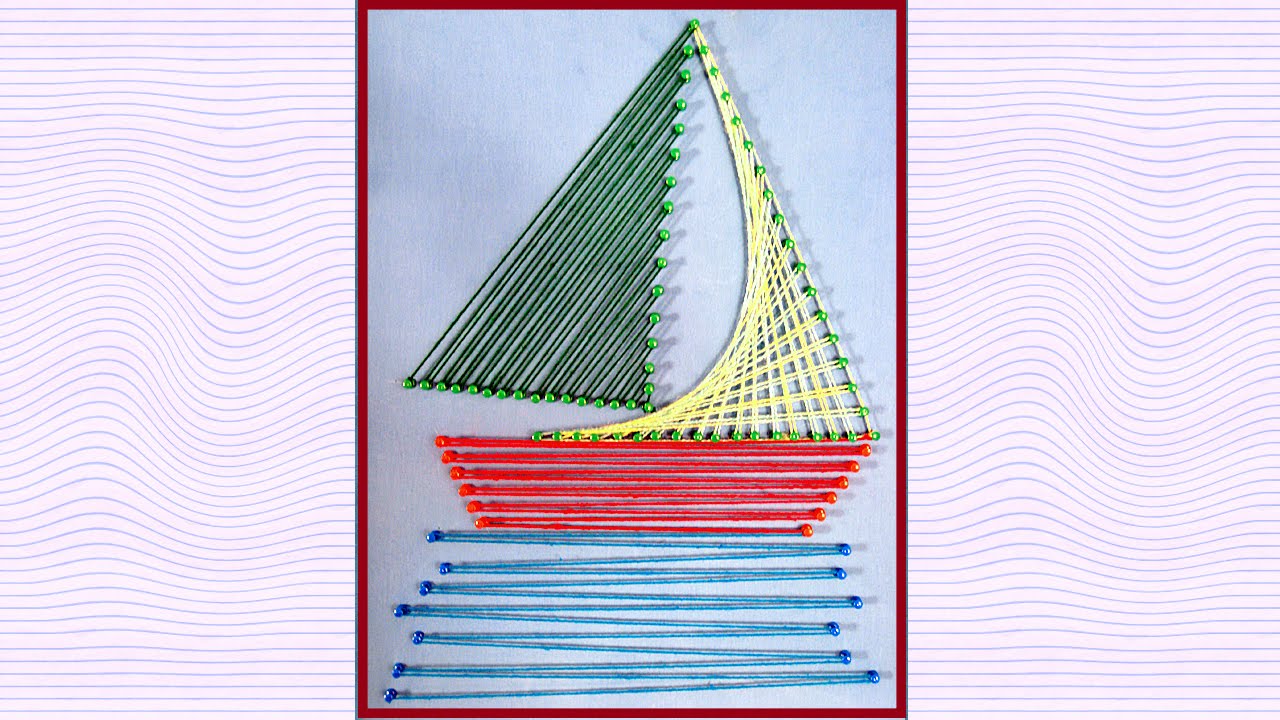 String Art Designs - String Art Boat Making by Sonia Goyal