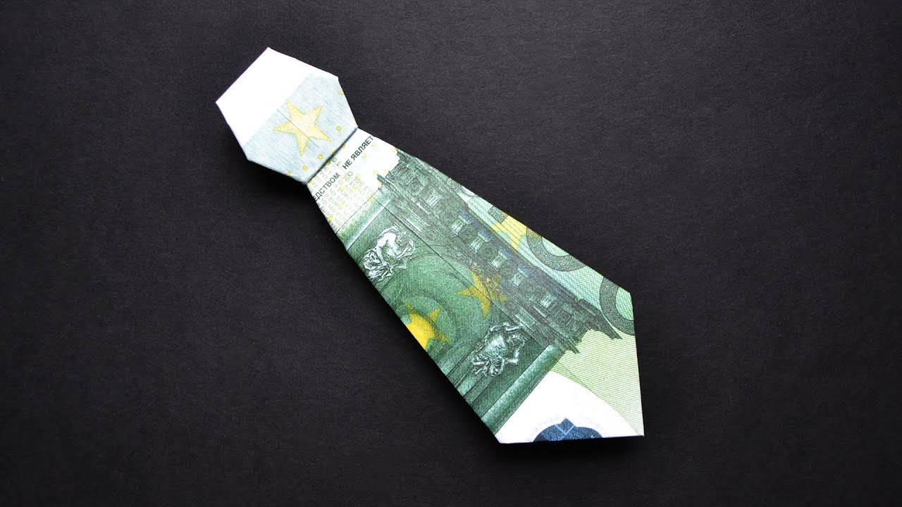Origami KRAWATTE Geldschein GELD FALTEN | Geschenk für Männer | Money TIE | Tutorial by Euro Origami