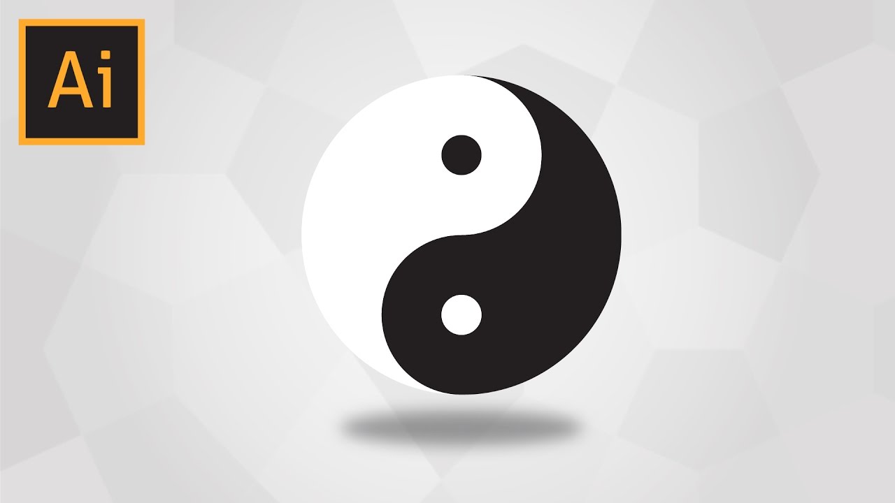 How To Draw A Yin And Yang / Taiji Tu Symbol In Adobe Illustrator