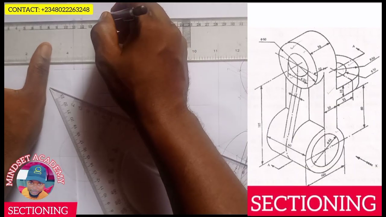 Простые разрезы | Урок по инженерному черчению