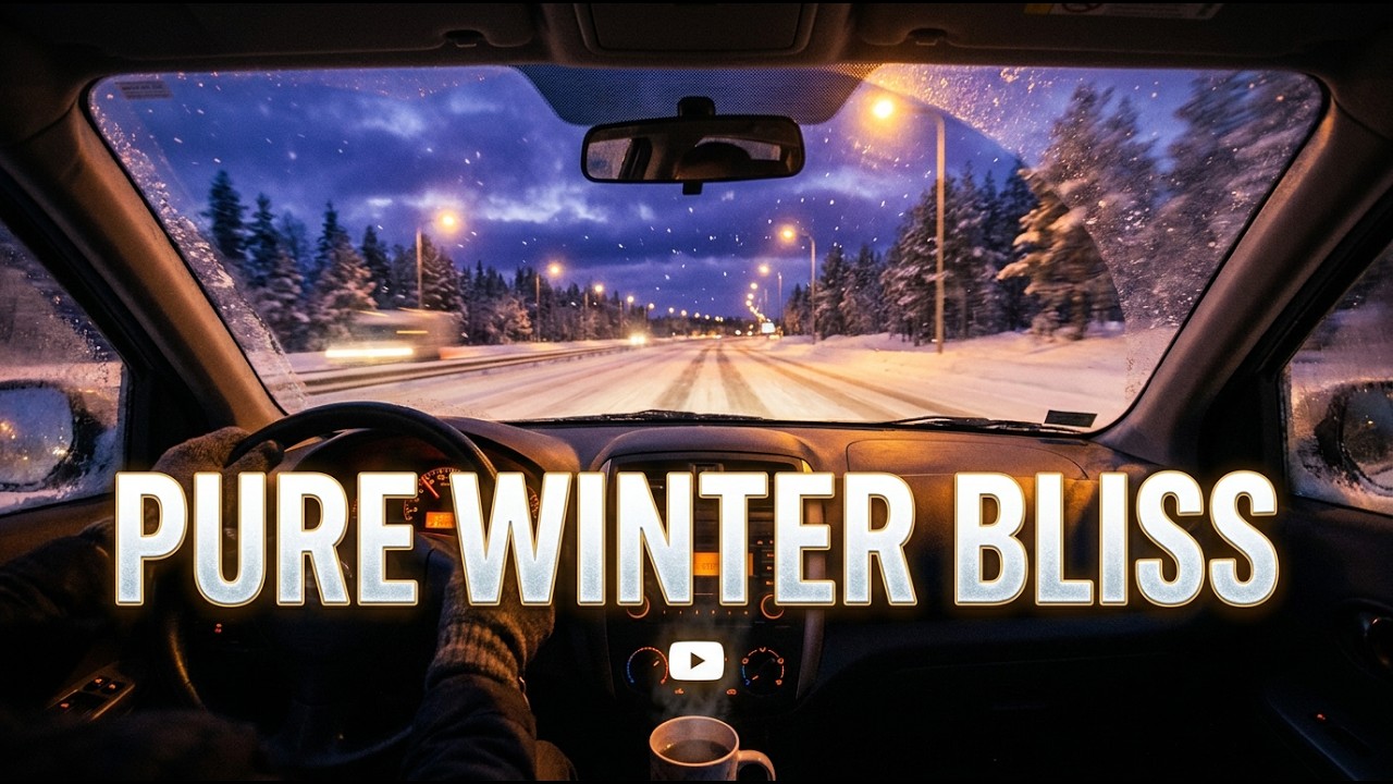 Evening Jazz Drive in Finland 🇫🇮 | Helsinki → Vantaa | Winter Serenity