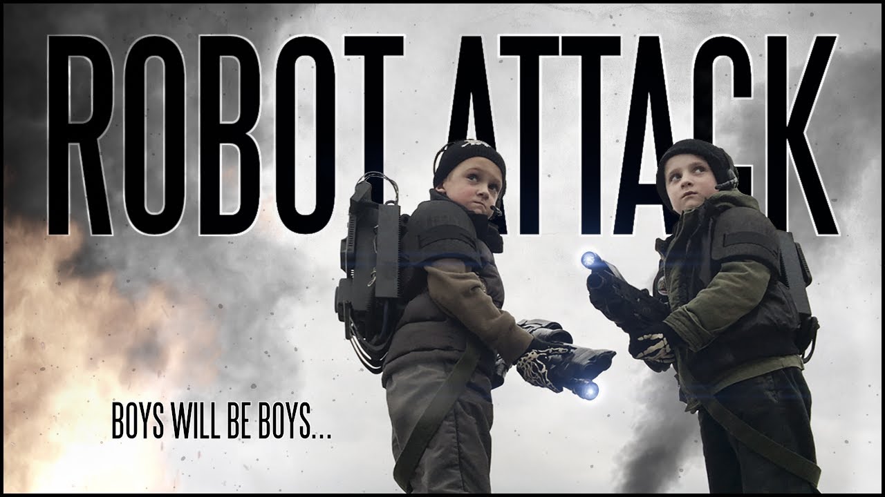 Robot Attack - Boys will be boys, even in the robot apocalypse
