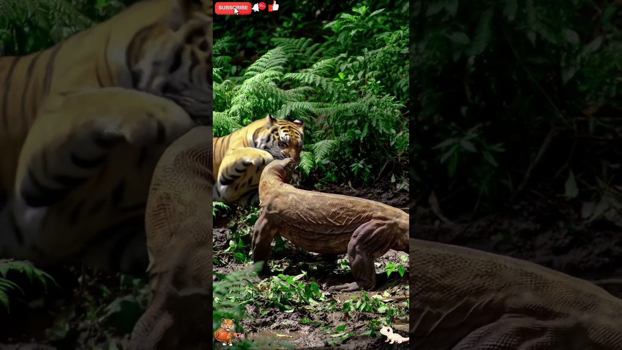 US🇺🇸 STUNNED: Tiger&rsquo;s Claws vs Dragon Armor!🐅🦎 #tiger #komodo #fight