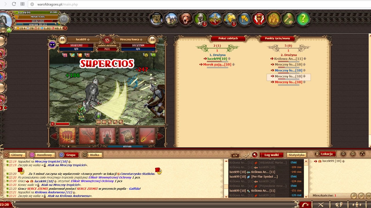 War of dragons 10 lev vs Kr&oacute;lowa Andorwena Legenda wojna smok&oacute;w