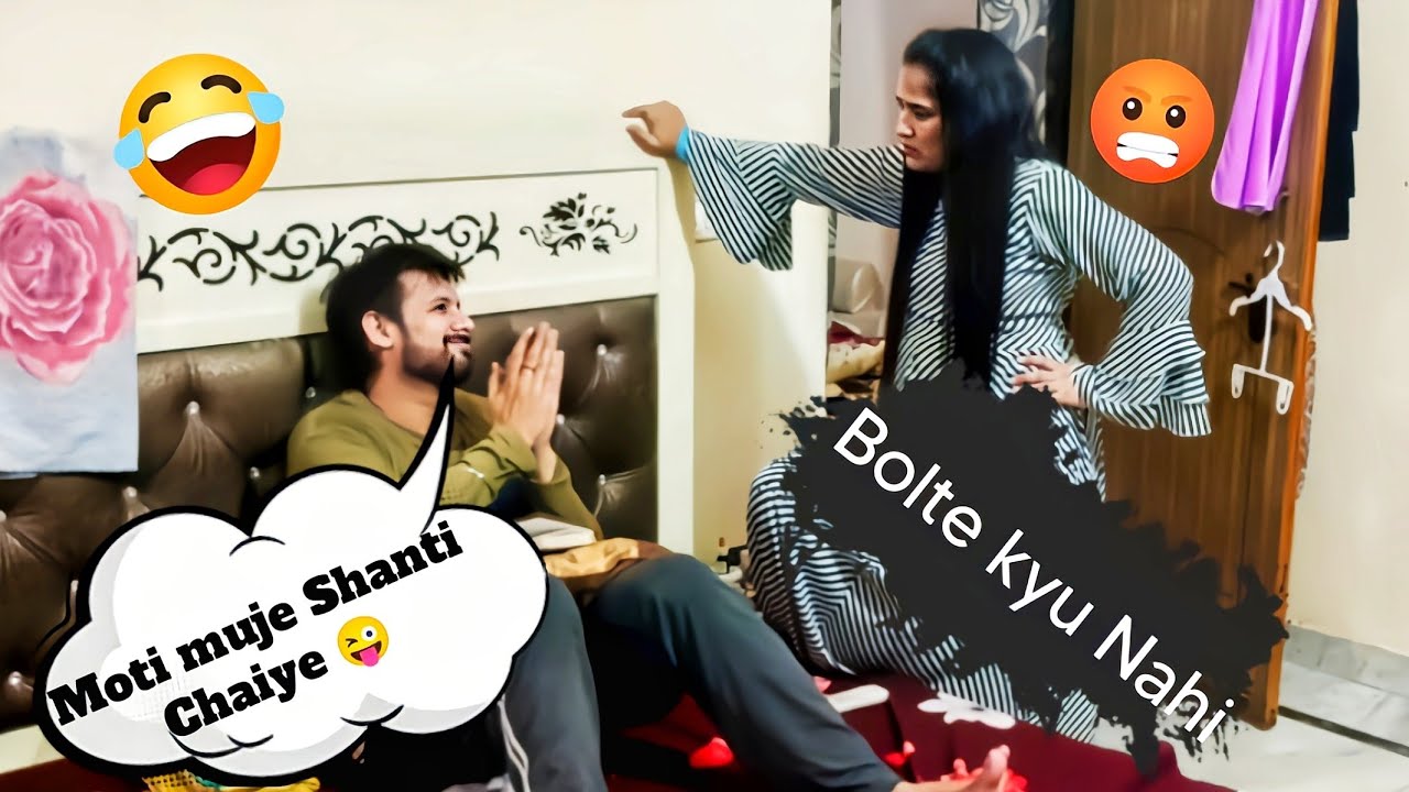 Silent Maun Vrat Prank On Wife 😝 | She Got Super Irritating 😡