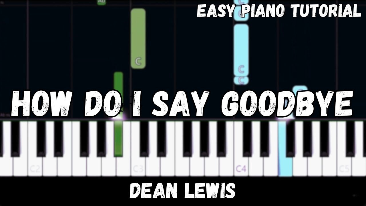 Dean Lewis - How Do I Say Goodbye (Easy Piano Tutorial)