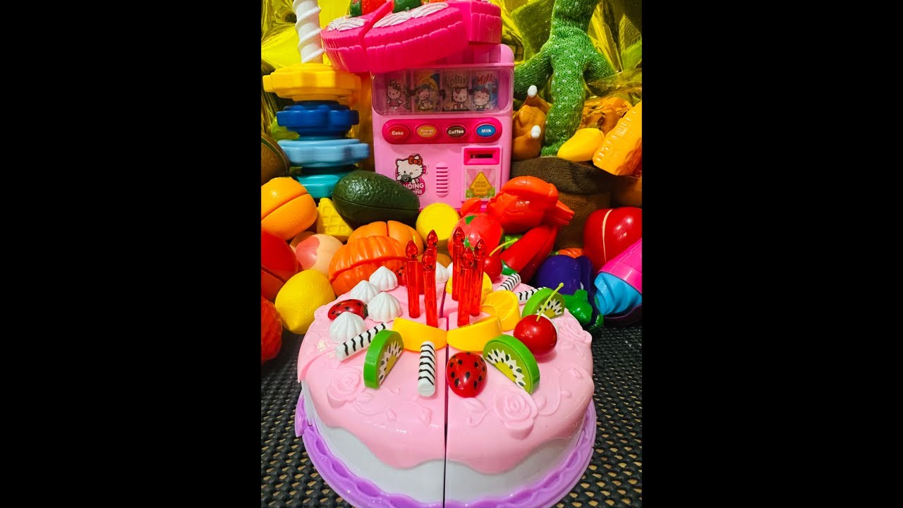 ASMR  cutting fruits vegetables and dessert toys #viral