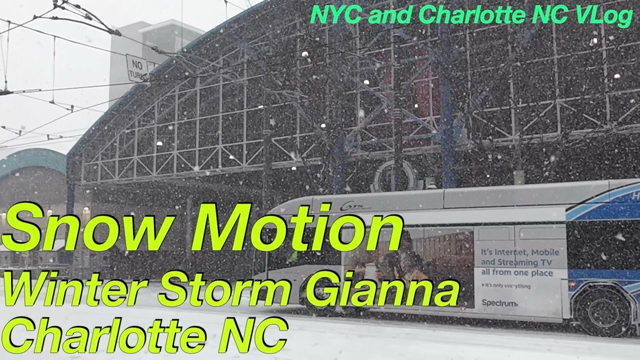 Charlotte NC - Snow Motion - Winter Storm Gianna