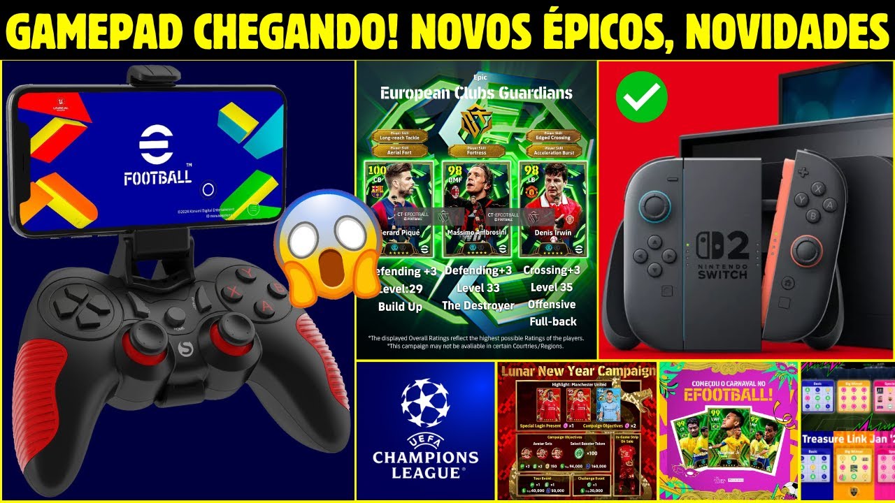 🚨 GAMEPAD CONFIRMADO! NOVAS CAMPANHAS, NOVOS ÉPICOS, TODAS AS NOVIDADES EFOOTBALL 2026