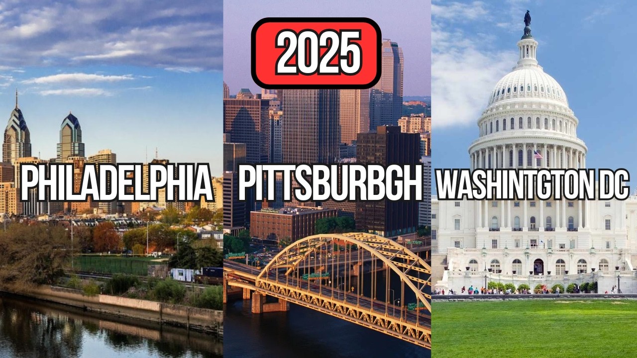[2025] Nueva York 🗽 Ciudades cercanas INCREÍBLES  🇺🇸 Washington DC 🏢 Philadelphia 🥊 Pittsburgh 🏗️