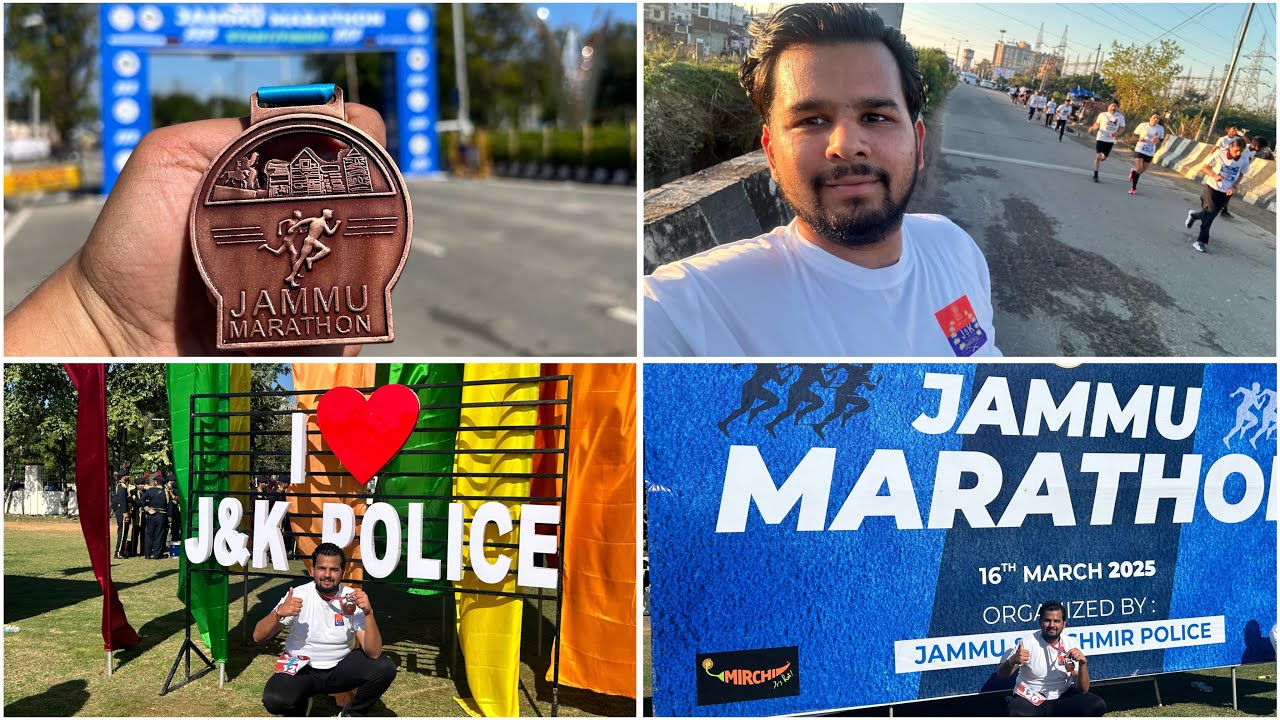 My First Marathon - 21 kms | By J&K Police | Jammu Marathon 2025 | Vlog 180