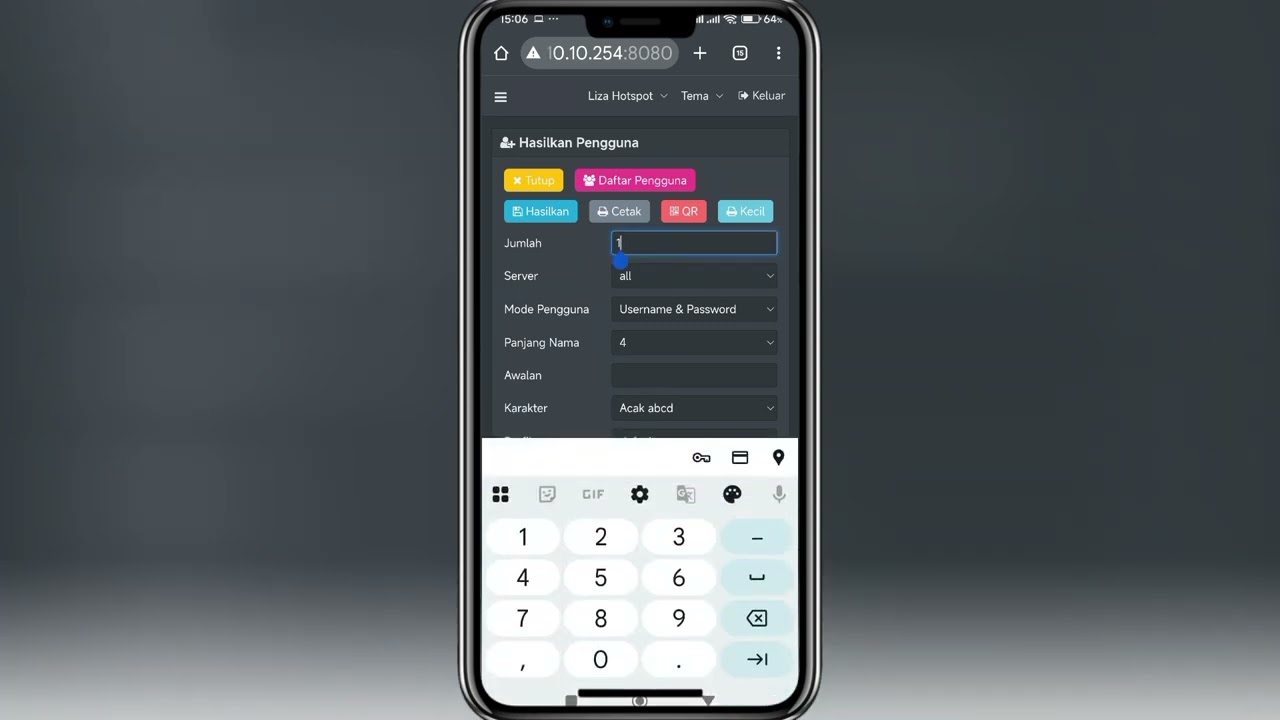 Buat Voucher Wifi dengan HP