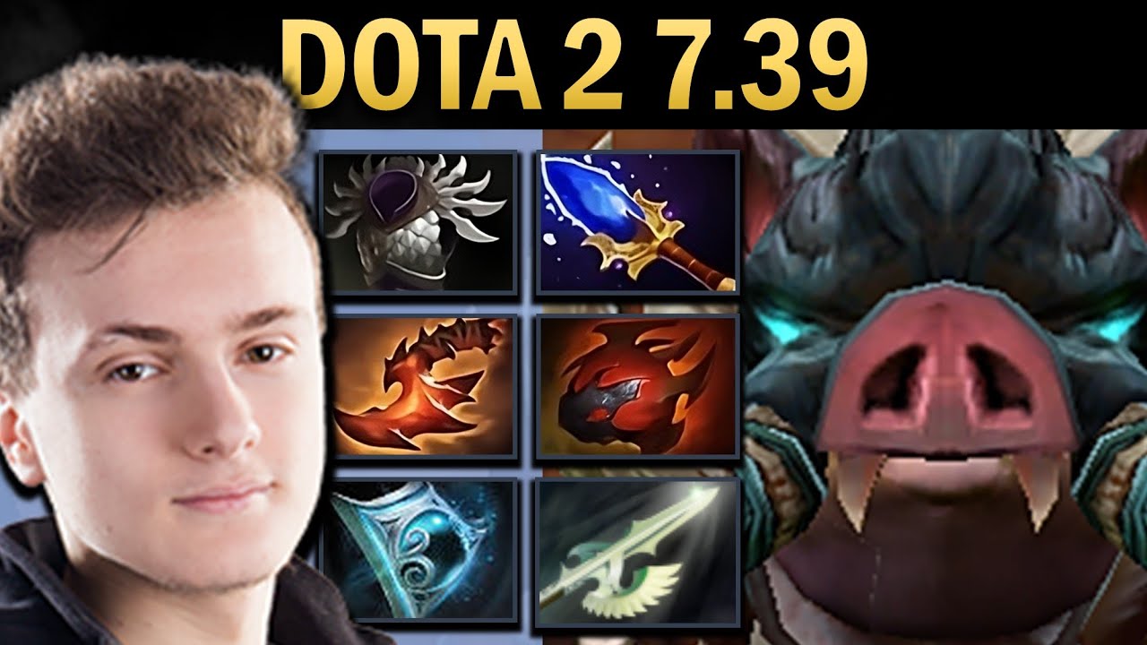 Pudge Gameplay Miracle with Halberg and Shivas - Dota 7.39
